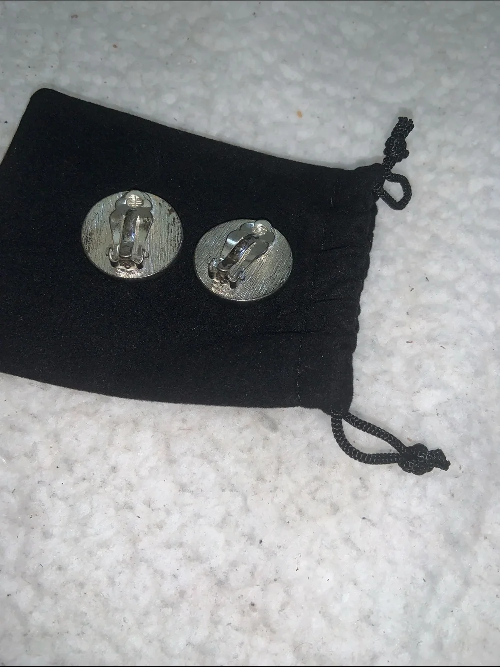 Jordache Vintage Gold-Tone Round Statement Clip On Earrings